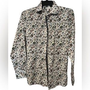 bar III slim fit stretch multicolored shirt